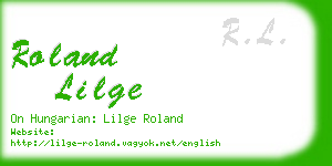 roland lilge business card